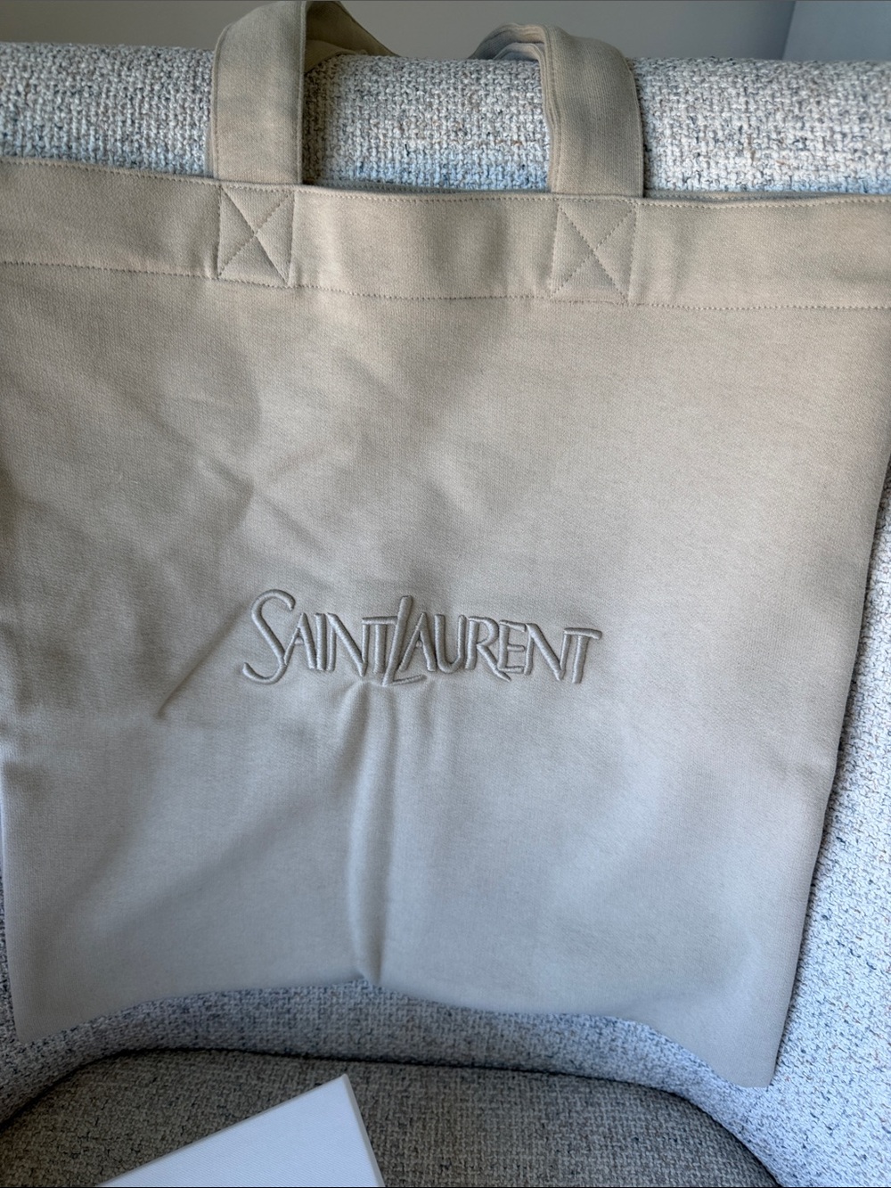 Saint Laurent Fleece Tote Bag - Picture 3 of 9
